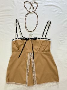 Tan Lace Trim Cami