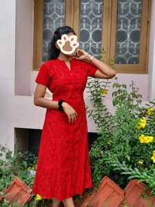 Red Embodied Dress For Women