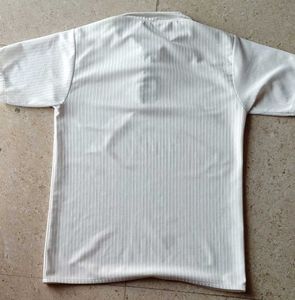 White Zip-Up Short Sleeve Shirt