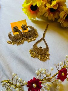 Golden Bridal Jewelry Set