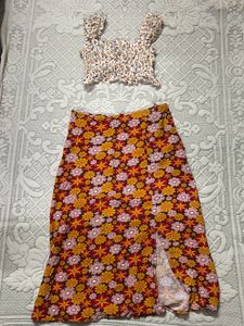Floral Print Skirt