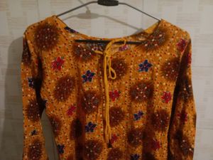 Ethinic Kurti With Flared Skirt