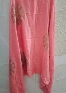 Peach Ethnic Dupatta with Detailing