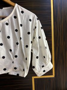 Polka Crop Top