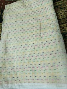 Printed saree without blouse