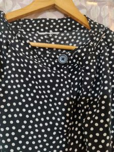 Plus Size Polka Dot Zippered Pants