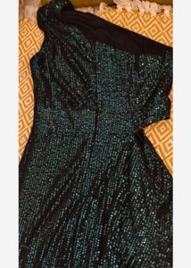 Embellished Green Sequence Dress