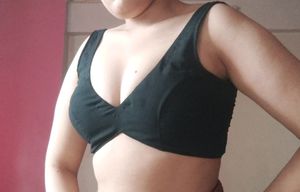 Black V Neck And Backless Blouse