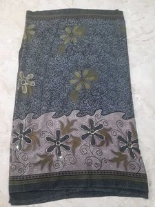 Floral Print Saree with Blouse
