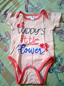 Daddy's Little Flower Baby Onesie