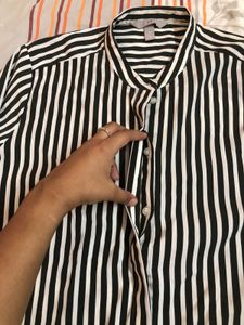 White And Black Striped H&amp;M Shirt