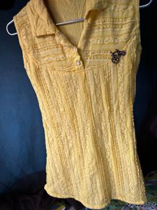 Yellow Sleeveless Top