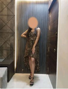 Leopard Print High Low Dress