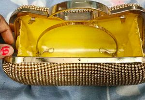 Golden Clutch Party Wear