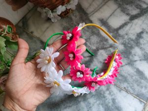 Floral Headband with Pearls