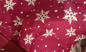 Red Snowflake Midi Maternity Dress