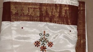 Elegant White Saree