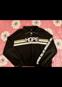 Black 'Hope' Crop Top