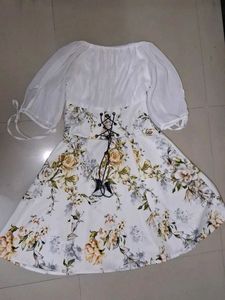 Floral White Dress
