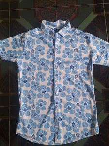 blue printed shirt good shir