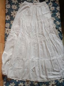 Long White Pinteresty Skirt