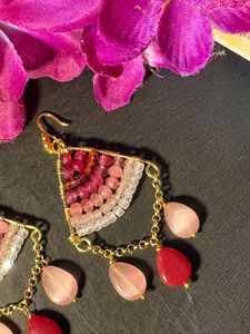 Red &amp; Pink Dangle Earrings