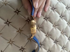 Gold and Blue Skeleton AP Style Watch