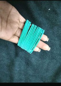 Skyblue Velvet green Bangle 🫶