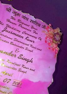 Resin Wedding Invitation Card Customized Your