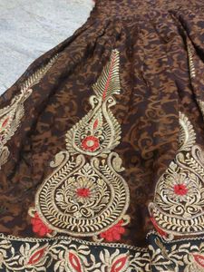 Gorgeous Brown Embroidered lehenga
