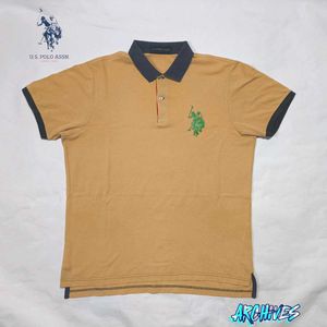 U.S POlO ASSN Mustard Colour T-shirt