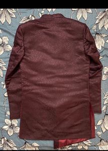 Men Marron Indo Western Sherwani Set