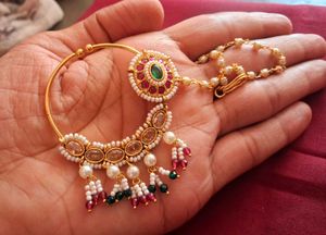 Multi Colour Copar Polish Bridal Nose Pin