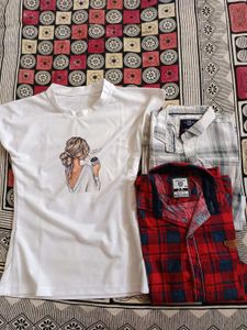 Combo of shirt and tshirt