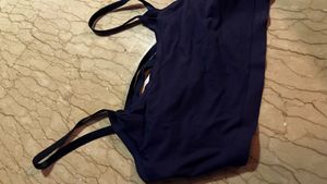 Navy blue swimsuit top