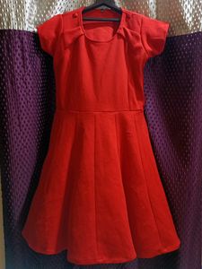 Red Wool Strechable New Dress 👗