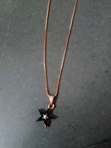 Copper Plated Chain With Star Pendent