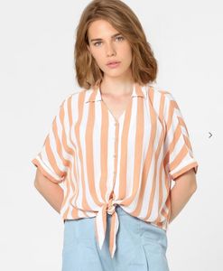 Striped Shirt With Tieup