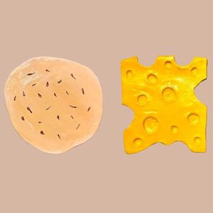 Handmade Burger Clay Coasters 🍔