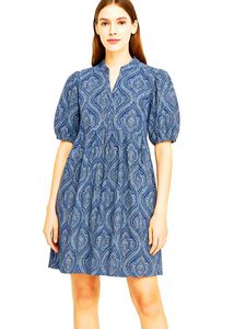 Midi Dress Hand Block Printed