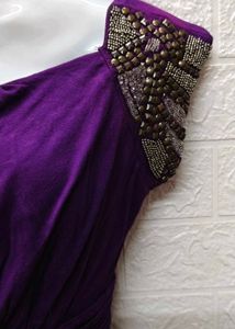Purple Party Dress M Size