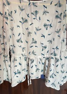 Floral Chiffon Ruffle Blouse