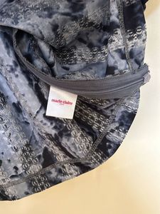 Marie Claire Printed Collared Crop Top