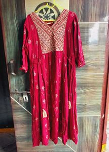 Marron Anarkali