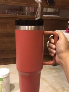 Stanley Inspired Insulated Tumbler with Handle