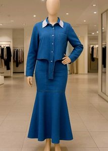 Korea Seoul Denim Dress & Top Set