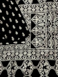 Black Jaipuri Print Short Kurta