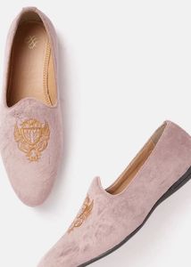 House of Pataudi Embroidered Loafers