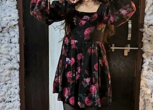 Floral Print Mini Dress