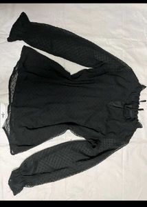 Elegant Black Sheer Blouse